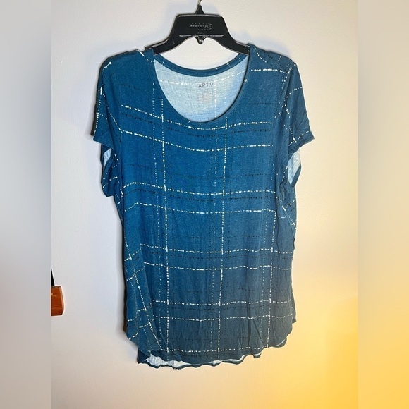 Apt. 9 teal blue tee XL - Picture 2 of 3